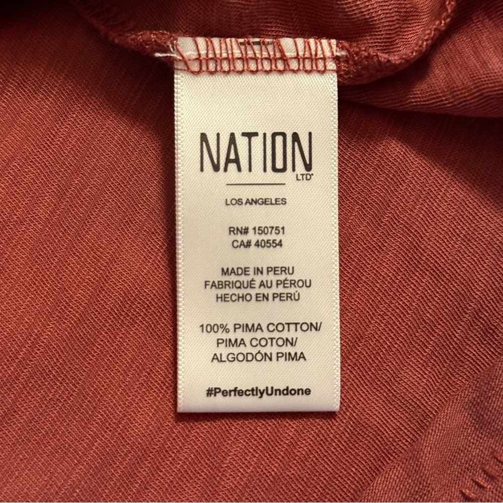Anthropologie Nation LTD Emilia Rusted Rose V Neck Drama Puff Sleeve Top Size M - Picture 9 of 13